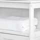 image 9 of kleankin Wooden Bathroom Floor Cabinet with Door Corner Storage Oragnizer White