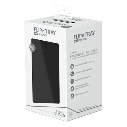 Ultimate Guard - Flip n Tray 80+ Xenoskin - Monocolor Black - Brand New