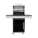 image 2 of 3 + 1 Burner Gas BBQ Grill with Built-in Thermometer, Folding Shelves & Warming Rack