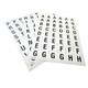 image 6 of Pack of 144 A-Z Black on White 13x13m Alphabet Stickers