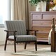 image 7 of HOMCOM Modern Accent Chair Upholstered Armchair for Bedroom Living Room Grey