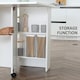 image 4 of HOMCOM Mobile Drop Leaf Dining Table Folding Desk w/ 2 Wheels White