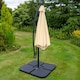 image 4 of Beige 3m LED Cantilever Parasol With Plain Base