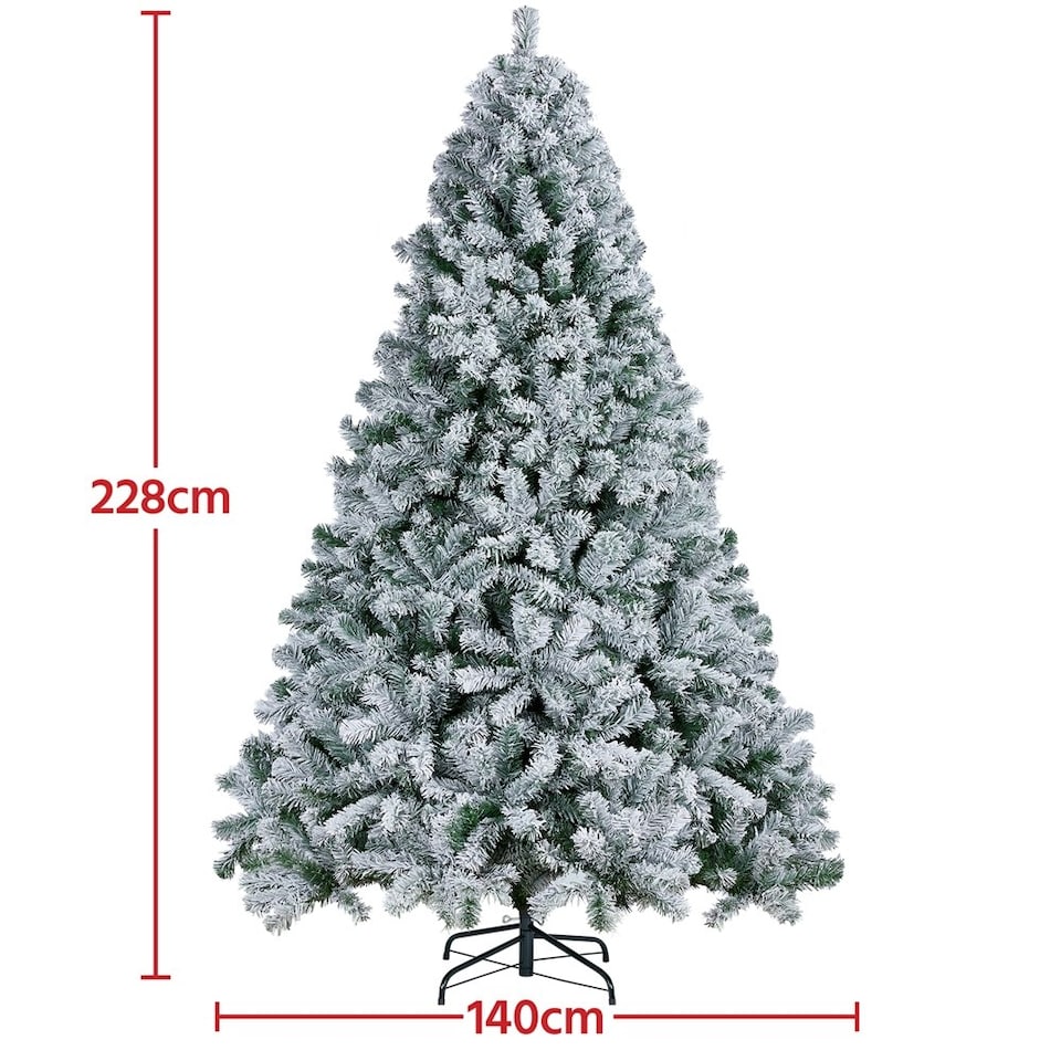 image 1 of Yaheeteh 228cm Artificial Christmas Tree with Foldable Stand