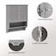 image 10 of COSTWAY Wall mounted Bathroom Cabinet Double Door Storage Medicine Cabinet Towel Bar