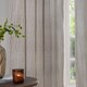 image 2 of Hebden Striped Cotton Eyelet Curtain Pair, 168 x 137cm, Mole | Brown | Mole