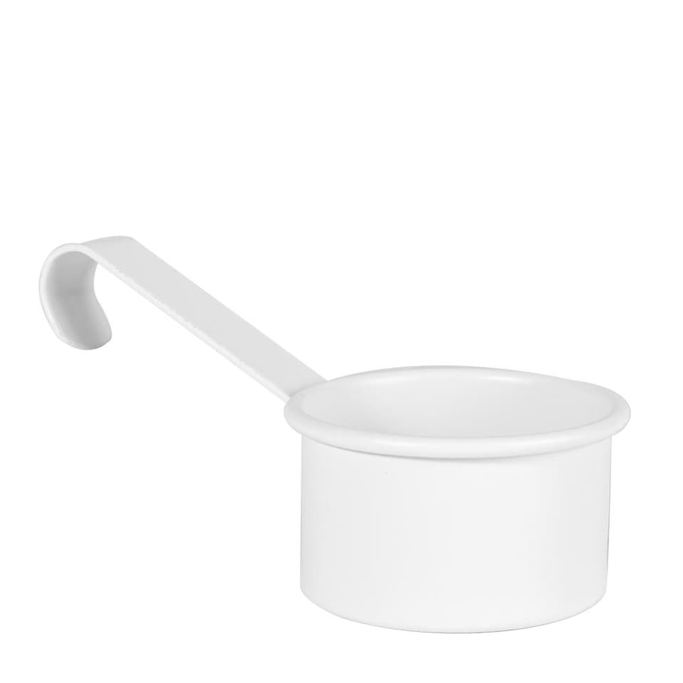 image 1 of Harbour Housewares Vintage Metal Laundry Powder Canister - White | White | Matt White | 1