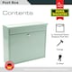 image 3 of Burg-Wachter Elegance Wall Mounted Galvanised Stell Lockable Weatherproof Ppost Box - 36x31x11cm Green | Chartwell Green