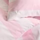image 5 of OHS Vertical Stripe Microfibre Bedding Duvet Cover Set with Pillowcase | Pink | Pink | Double