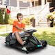 image 2 of HOMCOM 12V Electric Go Kart for Kids with Music, LED Lights, Black