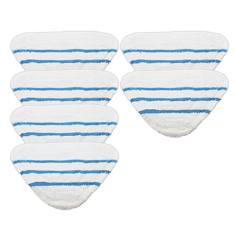 image 1 of SPARES2GO Washable Microfibre Cover Pads for Bush SMB1501 SMB1501UK Steam Cleaner Mop (Pack of 6)