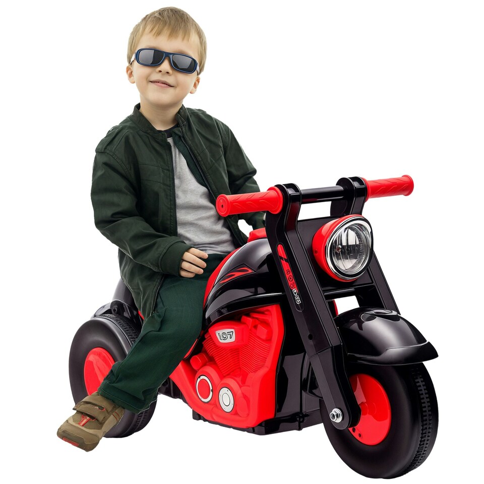 image 1 of AIYAPLAY Ride On Car Foot To Floor Kids Car w/ Music, Bubble - Black
