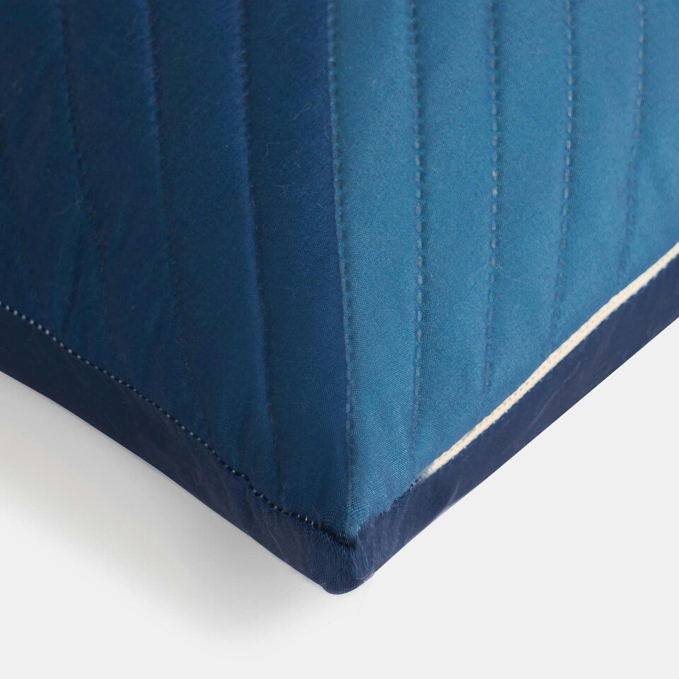 image 1 of OHS 2 x Ralph Geometric Pinsonic Filled Cushions, 45x45cm - Navy Blue