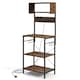 image 9 of COSTWAY Kitchen Bakers Rack Microwave Stand w/Power Outlet