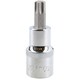 image 1 of T50 Male Torx Bit Star Socket 1/2" Drive Standard Internal Chrome Vanadium Steel