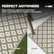 image 5 of Homescapes Outdoor Rug Luxury Waterproof Reversible Recycled, For Garden, May Geometric | Green | Olive Green