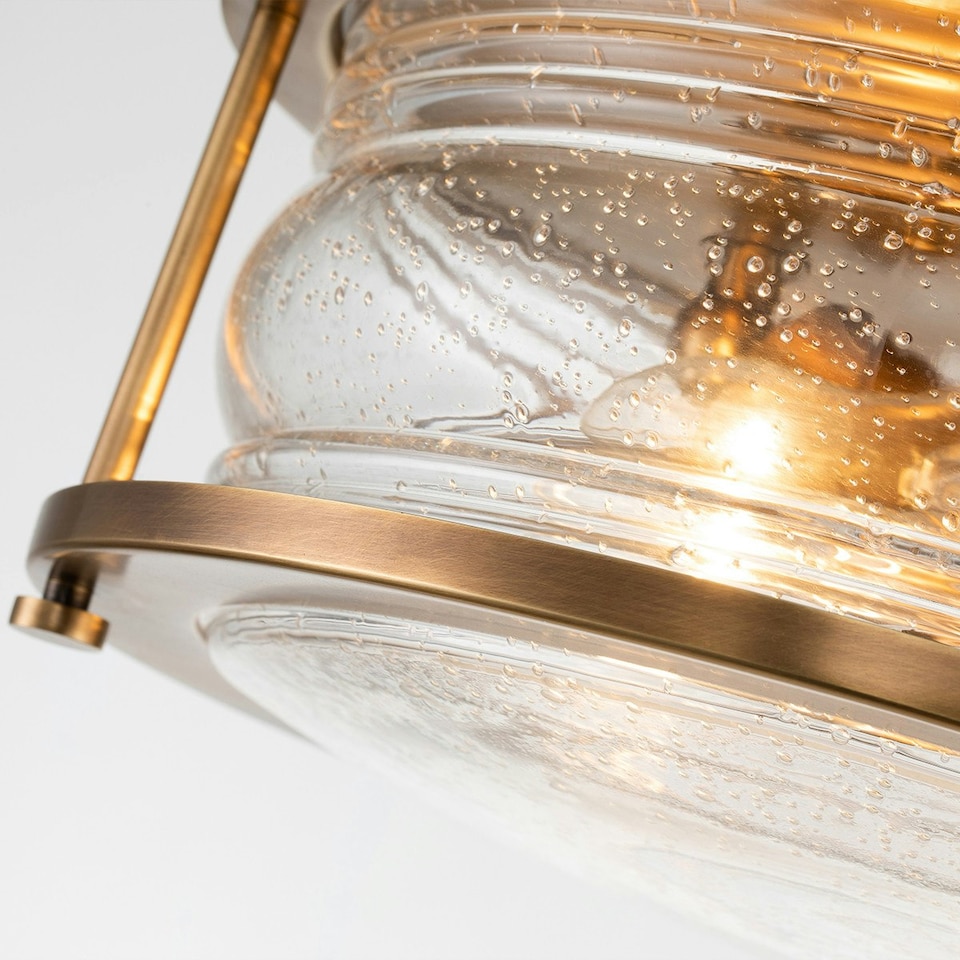 image 1 of Kichler Ashland Bay Bathroom Ceiling Light Natural Brass, IP44