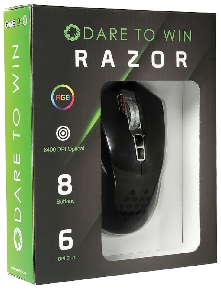 image 1 of GAMEMAX - Razor RGB Optical Gaming Mouse, Black