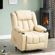image 3 of Sheridan Dual Motor Electric Riser Recliner with Massage and Heat - Cream