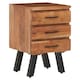 image 2 of Interiors by Premier Three Drawer Acacia Side Table Brown