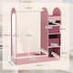 image 5 of AIYAPLAY Kids Clothes Rail with Storage Shelf, Boxes, Mirror | Pink