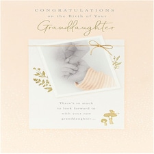 Gold Foil Details New Granddaughter Congratulations Card