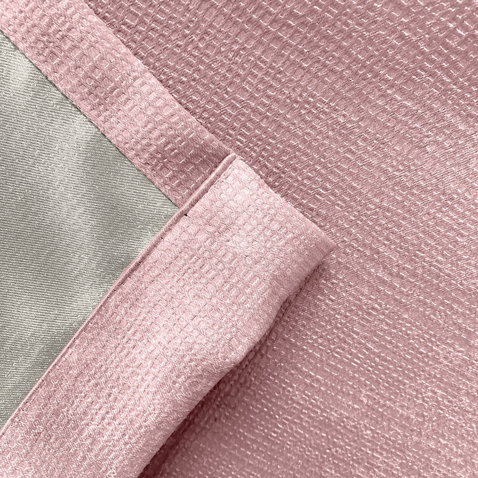 image 1 of Enhanced Living Matrix Blush Pink 66 x 90 inch (168x229cm) Tape Top Thermal Noise reducing Dim Out Curtains (PAIR) | Pink | Blush | 2