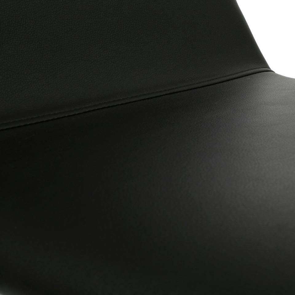 image 1 of Interiors by Premier Black Leather Effect Dining Chair with White Legs, High Quality Leather Chair, Accent Chair, Borg Chair