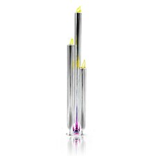 Primrose Kohala 3 Stainless Steel Tubes Fire Water Feature with LEDs 135cm