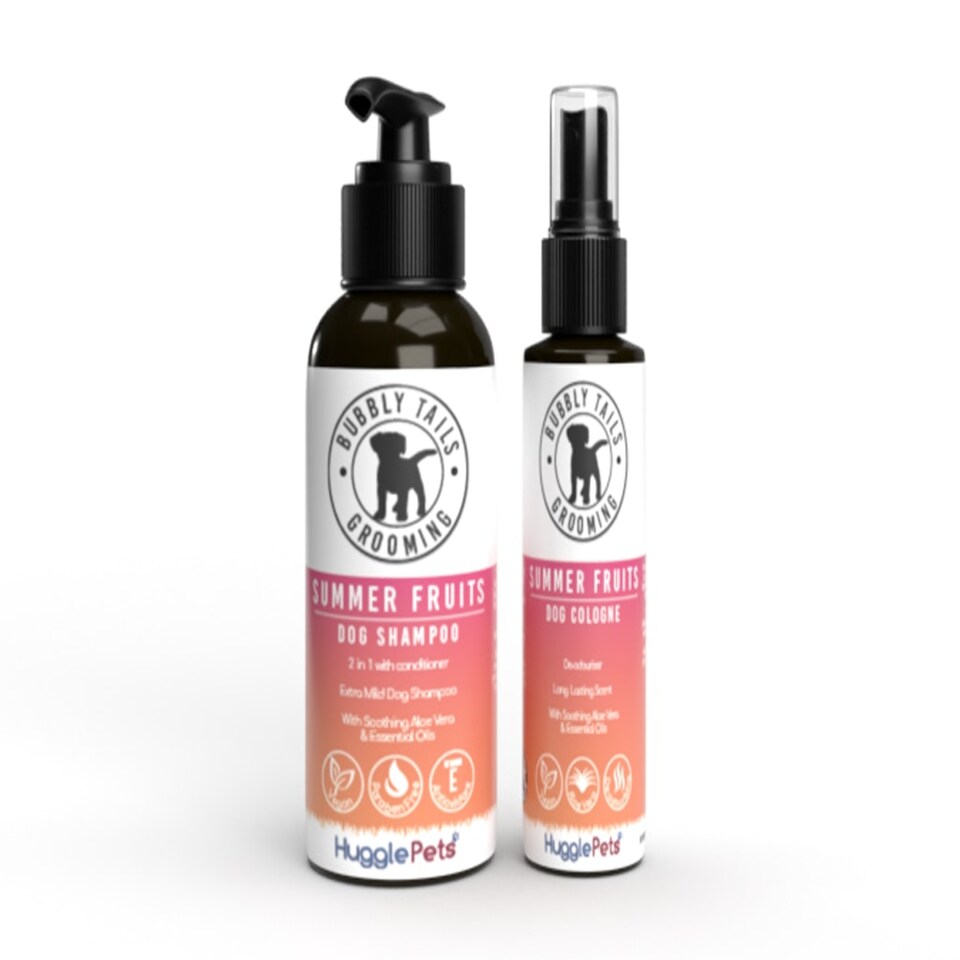 image 1 of HugglePets Bubbly Tails Bundle Dog Shampoo & Cologne - Summer Fruits
