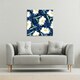 image 2 of Daisies on Navy (Canvas Print) 101 x 101 x 4cm