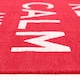 image 4 of Homescapes Keep Calm And Carry On Handwoven Cotton Rug in Cream & Red - 60 x 100 cm | Red | Cream & red