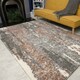 image 2 of KUKOON Beige Grey Distressed Shaggy Living Room Area Rug 120cm x 170cm