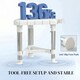 image 6 of HOMCOM Shower Stool with Storage Shelf and HDPE Seat, White