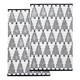 image 1 of Pack of 2 Monochrome Christmas Tree Hand Towels 50 x 80cm - 100% Cotton White | 2 x Christmas Tree Hand Towels (Black & White) | One size