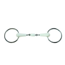 Korsteel Flexi Loose Ring Oval Link Snaffle Bit - Ivory - 4.5in