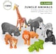 image 5 of Learning Minds Set of 8 Jumbo Jungle Animal Figures - Toy Zoo Animals For Toddlers