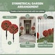 image 4 of HOMCOM Artificial Rose Topiary, UV Resistant, 2-Pack, 55 cm