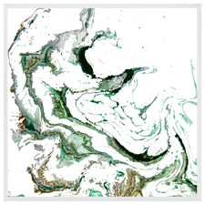Green marble (Picture Frame) White | XL