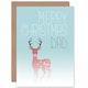 image 1 of Cute Reindeer Deer in Winter Mist Christmas Dad Card