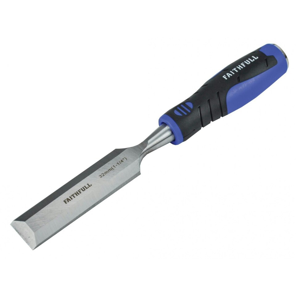 Faithfull Soft Grip Bevel Edge Chisel - Multi Colour - 32mm (1.1/4in)