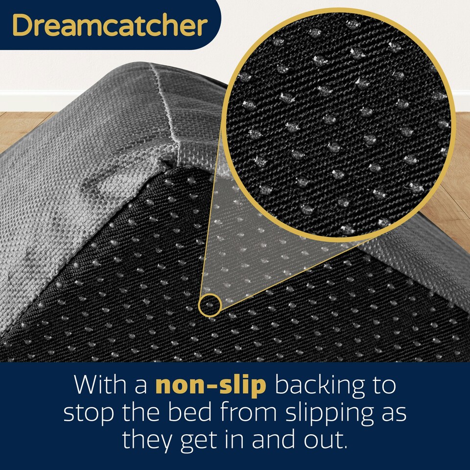 image 1 of Dreamcatcher Grey Extra Large Dog Bed Orthopaedic Memory Foam 71x58x16cm Grey | XL