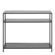 image 2 of Seaford Console Table with 2 Shelves in Black and Oak