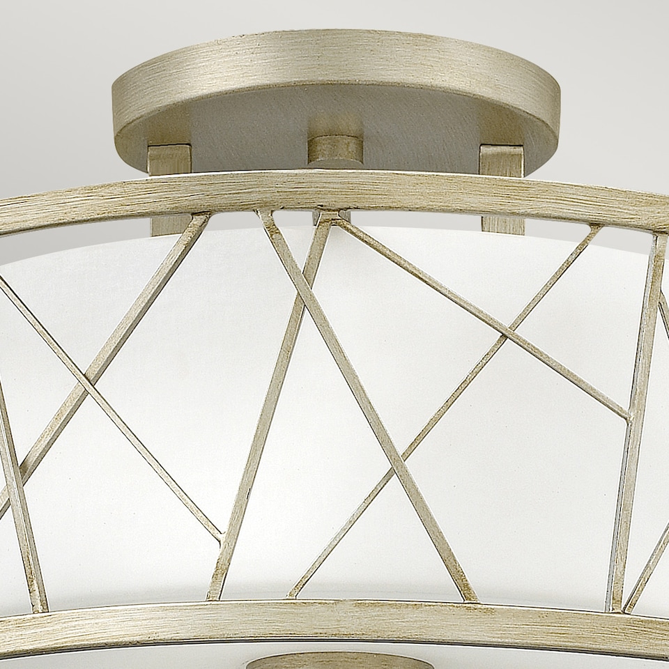 image 1 of Nest 3 Light Semi Flush Ceiling Light Silver Leaf, E27
