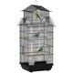 image 6 of PawHut Bird Cage Budgie Cage with Slide Tray Handle for Finch Canary 43 x 32.5 x 104cm, Black