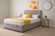 image 2 of Divan Silver Plush Ottoman Lift Up Storage Bed Set 3ft Single With Headboard and Mattress