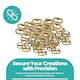 image 2 of 10mm Oval Shaped Brass Eyelet& Washer Metal Grommet Kit for DIY- 50pcs