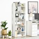 image 2 of HOMCOM 6-Tier Bookshelf Freestanding Decorative Storage Shelves for Home White