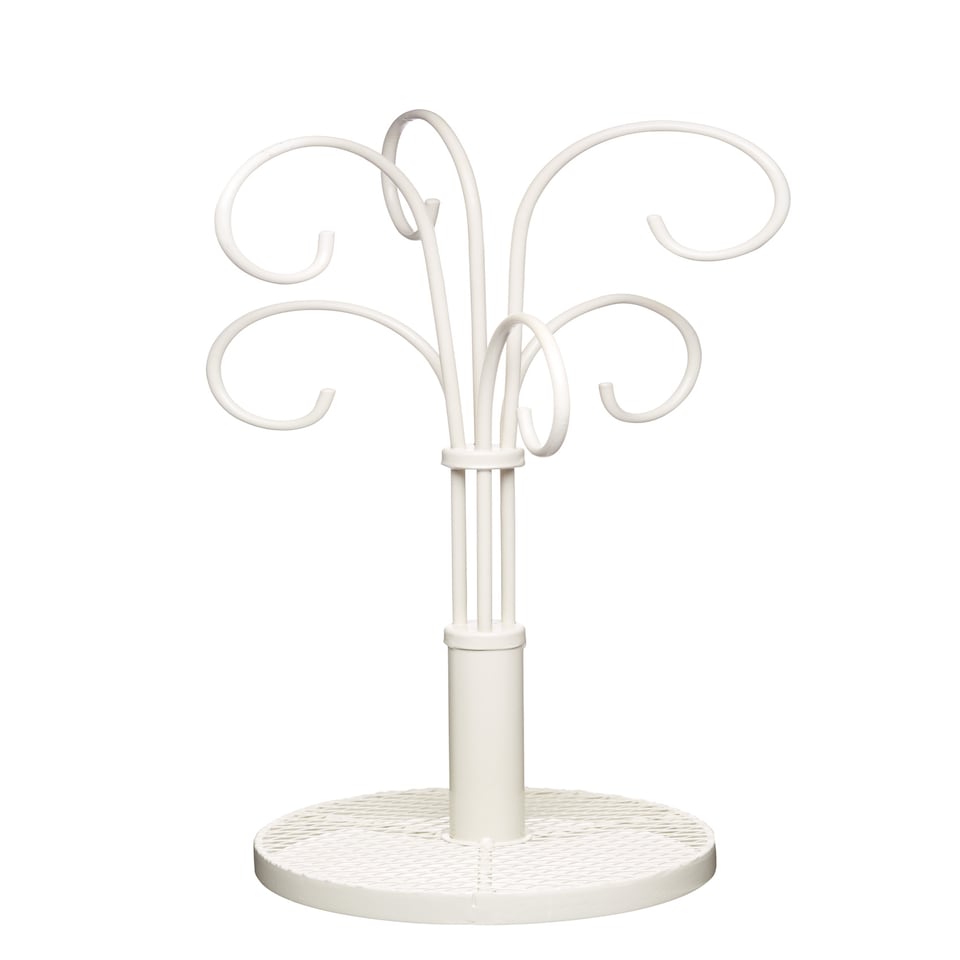 image 1 of KitchenCraft Mug Tree Cream Wrought Iron | Cream