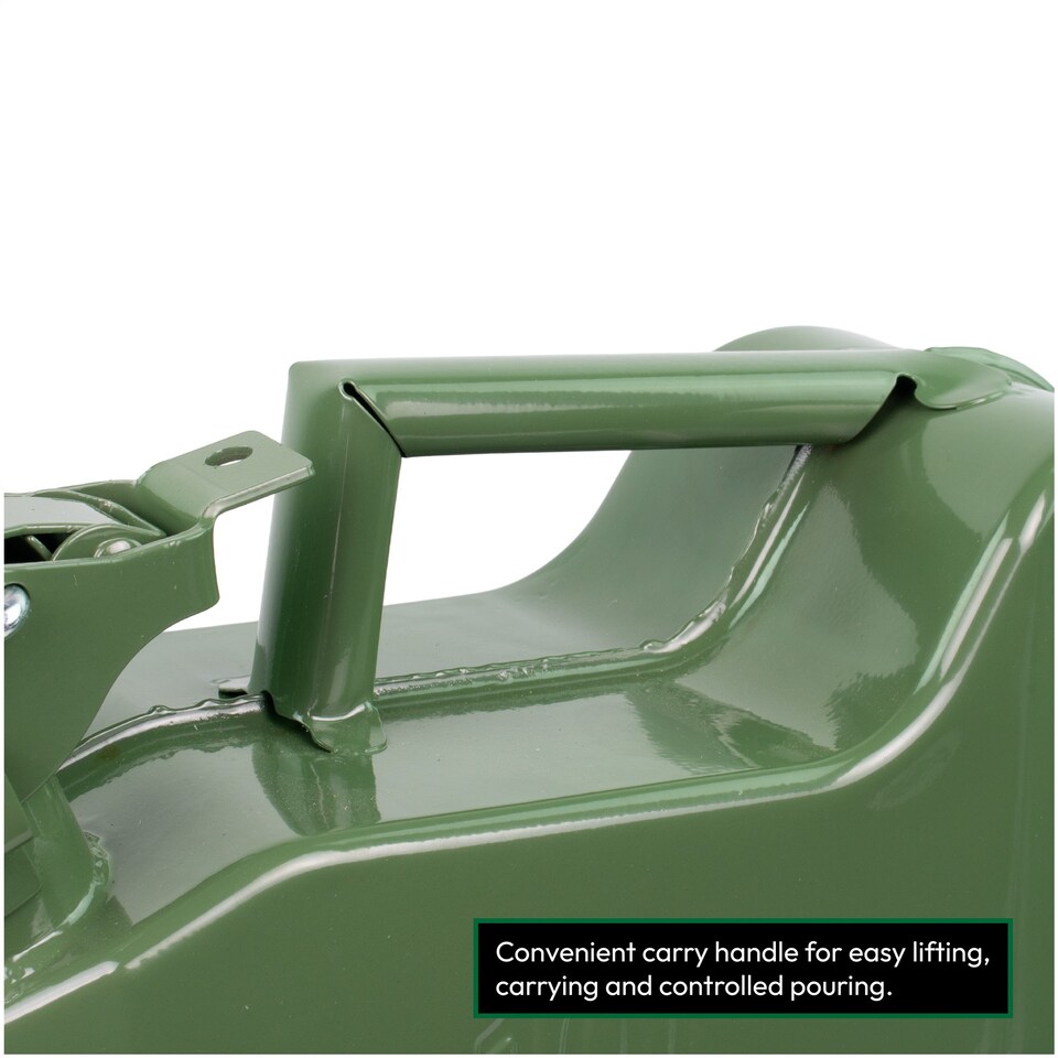 image 1 of KCT 10L Jerry Can Durable Metal Fuel Tank Petrol Diesel Gas Oil Gasoline Storage Container for Vehicle Car Motorbike